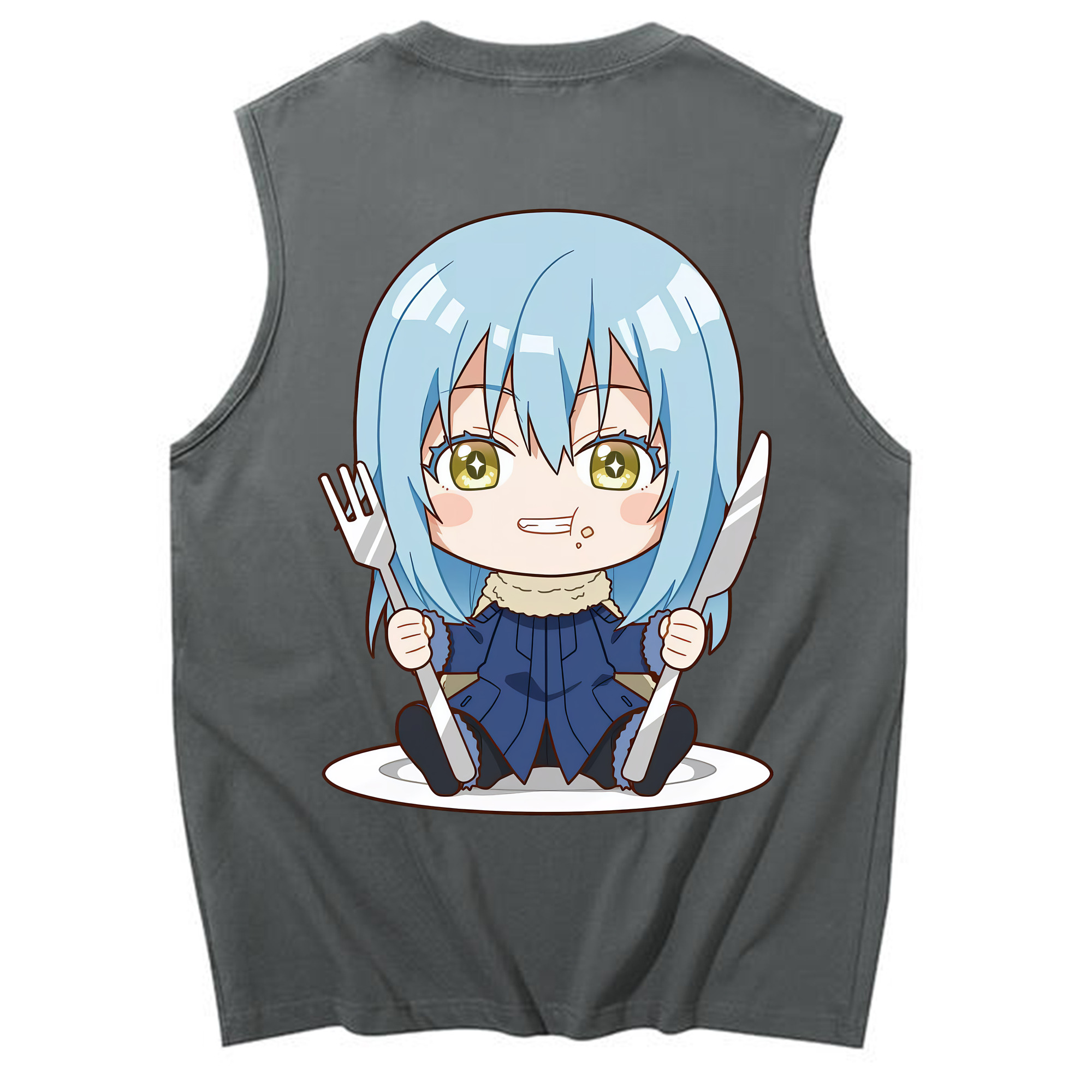 （画像用） 転スラ Regarding Reincarnated to Slime コットン100％タンクトップ（背面プリント）